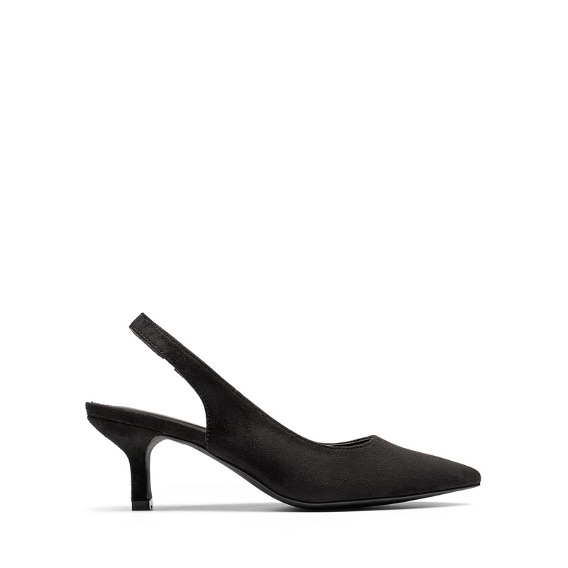 black platform heels
